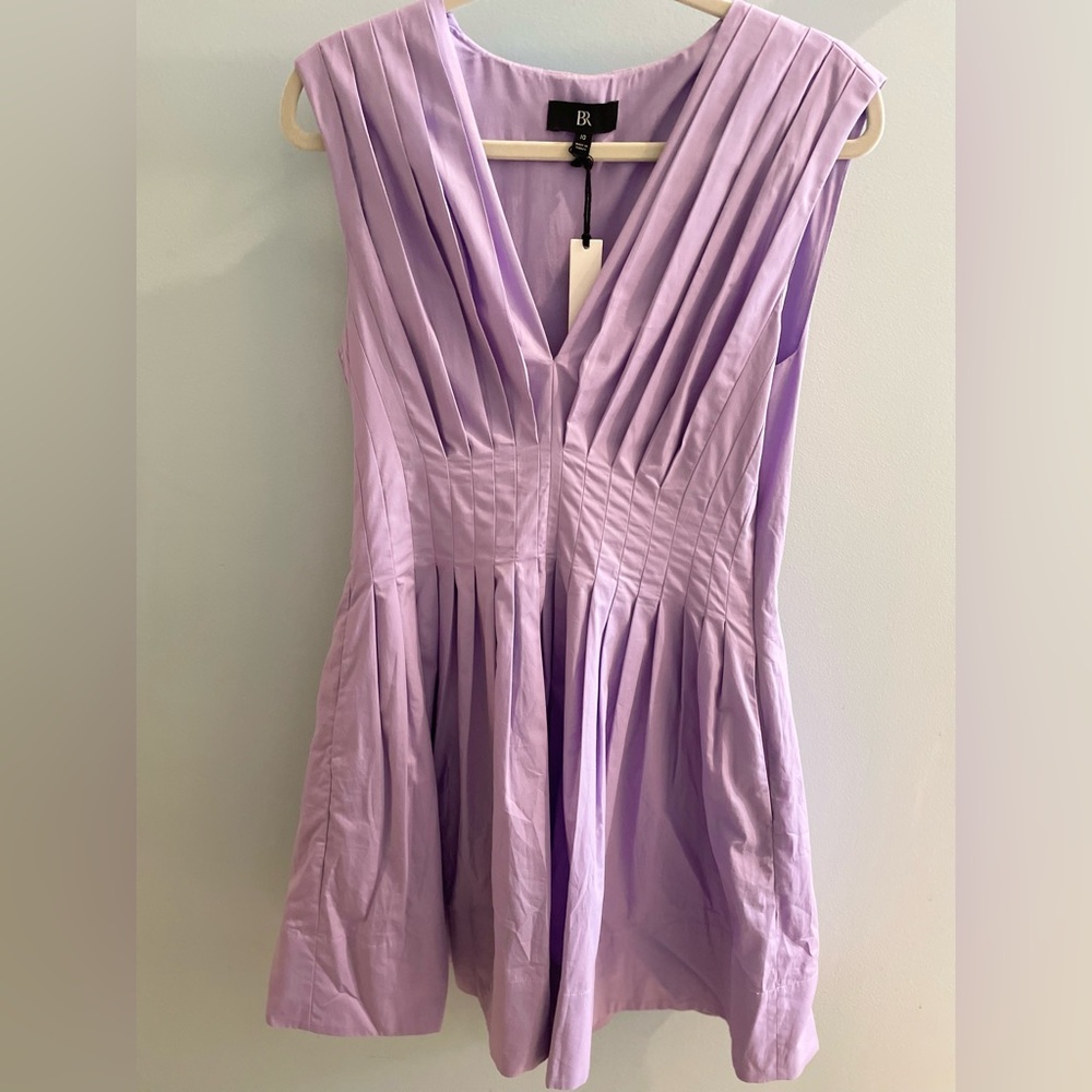 NWT Banana Republic Cici Poplin Mini Dress. Purple Rose/Lavender. Size 10